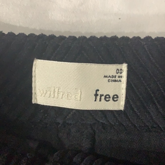NWOT Wilfred Free black corduroy skirt - Picture 2 of 3